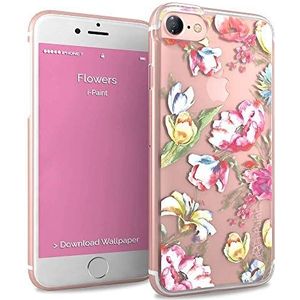 i-Paint Bloemen beschermende Glamour Case voor iPhone 7/8