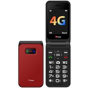 TTfone - TT760 - Mobiele Telefoon - Rood - Grote Toetsen - Noodhulpknop