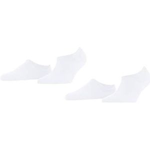 ESPRIT Dames Liner sokken Solid High 2-Pack W IN Katoen Onzichtbar eenkleurig Multipack 2 Paar, Wit (White 2000), 39-42