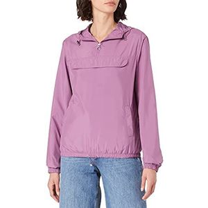 Urban Classics Dames windbreaker met capuchon voor vrouwen, basic pull over jack verkrijgbaar in meer dan 10 kleurvarianten, maten XS - 5XL, Duskviolet, XS