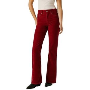Pepe Jeans - WILLA - Corduroy Broek - Rood - Hoge Taille Flare