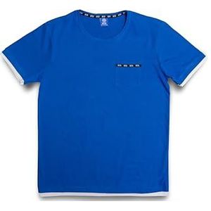 F.C. Inter, T-shirt, ronde hals, ondergoed, korte mouwen, zwart en lichtblauw, ondergoed, officieel product, Blauwe tas, M