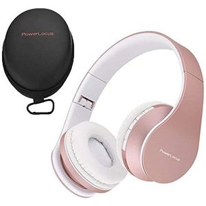 PowerLocus - Draadloze Over-Ear Koptelefoon - Rose Gold - Inklapbaar met Microfoon