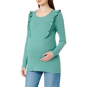 Noppies Maternity T-shirt voor dames, Pierson Nursing met lange mouwen, diepe sea-P986, L