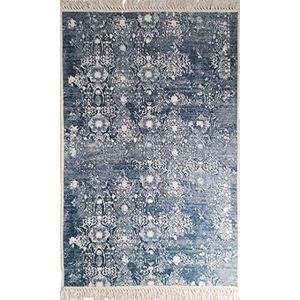 MANI TEXTILE TPS_MEDAILL_BLE160 tapijt, polyester, blauw, 160 x 230
