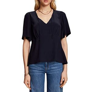 ESPRIT Collection-blouse, Lenzing™ EcoVero, 400/marineblauw, M