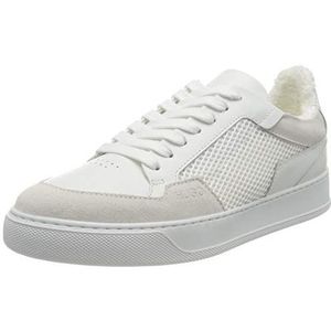 HUGO Dames Vera Lace Up-Mix Sneakers, White100, 41 EU