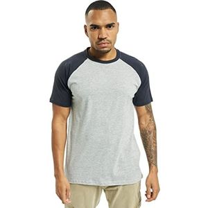 Urban Classics Raglan Contrast Tee T-shirt voor heren, grijs/donkerblauw, 5XL
