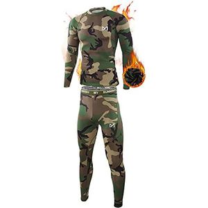 MEETYOO Thermische Ondergoed Set Mannen, Lange Functionele Ondergoed Ademende Ondergoed Sport Compressie Pak voor Workout Skiën Running Wandelen