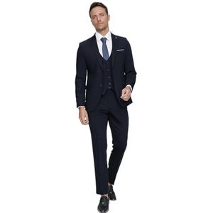 Bonamaison Men's TRMRVN100337 Zakelijke pak broek set, marineblauw, 52