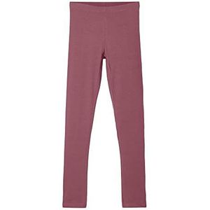 NAME IT Basic legging voor meisjes, biologisch katoen, zwart, deco roze, 152