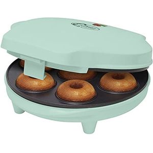 Bestron Donutmaker in Sweet Dreams design, met bakindicatielampje & antiaanbaklaag, 700W, kleur: mint