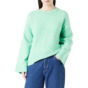 PIECES Dames Pctulle Ls Oversized O-Neck Knit Bc Gebreide Trui, Absinthe Green, XS