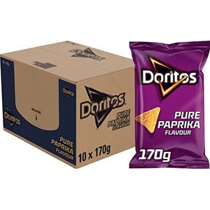 Doritos Tortilla Chips Pure Paprika, Doos 10 stuks x 170 g