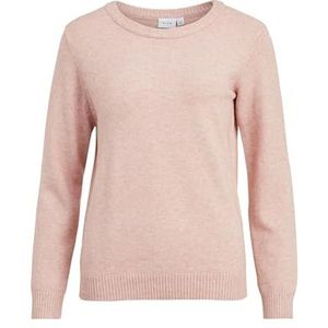 VILA Trui dames Viril O-hals L/S Knit Top - Noos , Misty Rose/Detail: melange , S