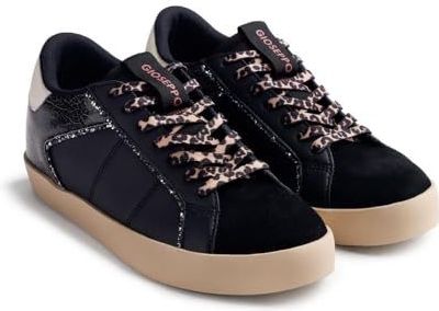 Gioseppo - Edina - Leren Sneakers - Met Dierenprint - Interne Sleehak 2.5 cm