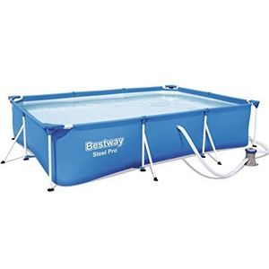 Bestway Steel Pro Frame Pool Set, rechthoekig, blauw, 300 x 201 x 66 cm