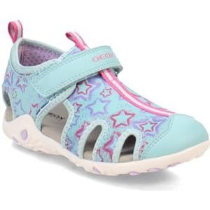 Geox J Whinberry G sandalen voor meisjes, Aqua Lilac, 28 EU