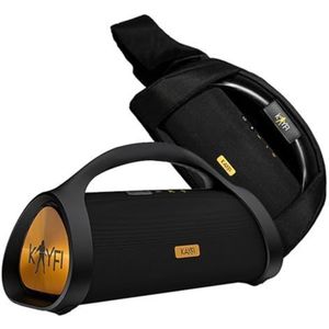 KAYFI K55 Bluetooth-luidspreker, 60 W RMS, IPX7 waterdicht, 25 uur batterijduur, met draagtas, zwart