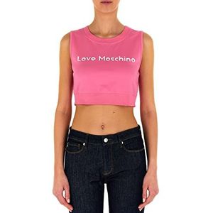 Love Moschino Dames Cropped TOP, Fuchsia, 42, fuchsia, 42