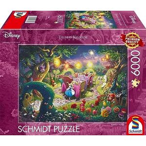Schmidt Spiele 57398 Thomas Kinkade, Disney, Mad Hatter's Tea Party, puzzel met 6000 stukjes