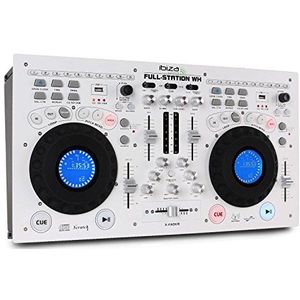 Ibiza FULL-STATION-WH DJ-mixer, wit