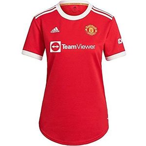 adidas MUFC H JSY P W T-shirt voor dames, Echt Rood, XS