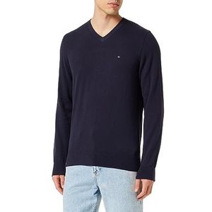 Tommy Hilfiger Pullover met V-hals voor heren, Blauw (Woestijnhemel), XS