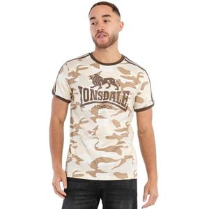 Lonsdale CREGNEASH T-shirt voor heren, normale pasvorm, Camo Desert, S, 117521