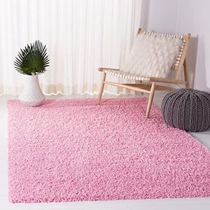 SAFAVIEH Athens Shag Collection SGA119P slaapkamer, eetkamer, entree, pluche, 3,8 cm dik, roze