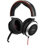 Jabra Evolve 80 MS stereo over-ear headset - Microsoft Teams gecertificeerde hoofdtelefoon met actieve ruisonderdrukking - USB-A-kabel en 3,5 mm jack - zwart