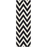 SAFAVIEH - Cambridge Collection - Vloerkleed - Zwart en Ivoor - Laagpolig - 76 x 244 cm