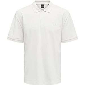 ONLY & SONS Heren Onsherrison Ovz Logo Emb Ss Polo, cloud dancer, M