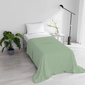 Italian Bed Linen Chic zomerdekbed, gewatteerd, groen, 170 x 250 cm