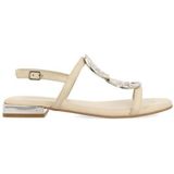 Gioseppo - Trofa - Sandalen - Off-white - Leren met Metallic Rand