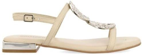 Gioseppo - Trofa - Sandalen - Off-white - Leren met Metallic Rand