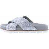 Sioux Dames Libuse platte sandalen, zilverkleurig., 41 EU