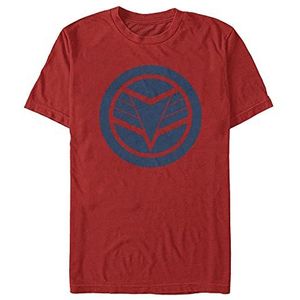 Marvel The Falcon and the Winter Soldier - Blue Shield Unisex Crew neck T-Shirt Red L