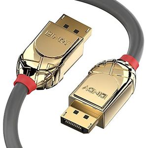 LINDY 36291 DisplayPort 1.4 kabel, Gold Line