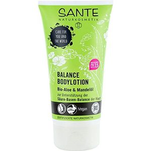 SANTE Naturkosmetik Balance Bodylotion, bevordert zuur-base-balans van de huid, veganistisch, met biologische aloë en amandelolie, 2 x 150 ml, dubbelpak