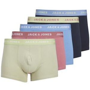 JACHUDSON Solid Trunks 5 Pack, Mesa Rose/Pack: Desert Sage - Pacific Coast - Navy Blazer - Navy Blazer, L