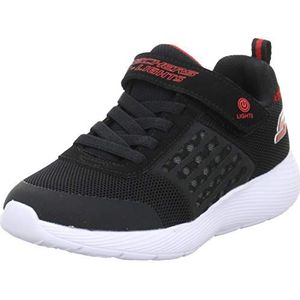 Skechers Dyna-lights Sneakers voor jongens, Zwart Lavendel Mesh Multi Trim, 9.5 UK Child