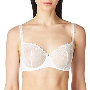 Simone Perele Dames Delice Demi Cup Onderdraad BH - wit - XS