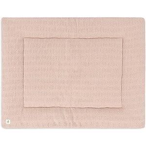 Jollein Boxkleed voor Baby's - Grain Knit, Wild Rose - Speelkleed Baby - 75 x 95 cm - Roze