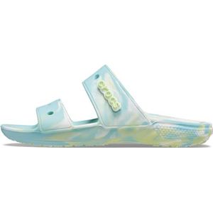 Crocs Klassieke gemarmerde sandaal klomp voor dames, Zuiver Water Multi, 13 Women/11 Men