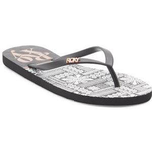 Roxy Viva Stamp sandalen voor dames, Armor White Black, 40 EU