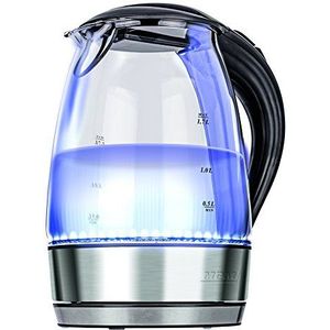 MPM MCZ-48 waterkoker, draadloos, glas, 1,7 liter, 2200 W, BPA-vrij, transparant