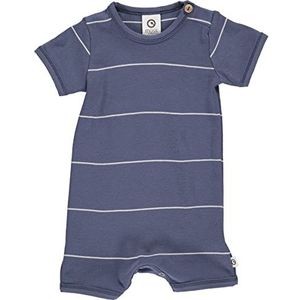 Müsli by Green Cotton Baby jongens Stripe Rib Beach Body Pyjama voor kleine kinderen, blauw, 74 cm