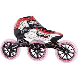 Professionele Rode Snelheid Racing Inline Rollerblades, Rood, 38 EU