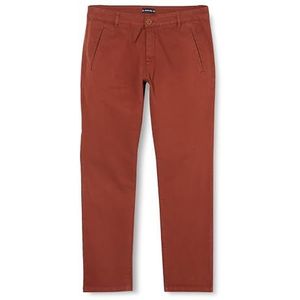Broek met rechte pasvorm - katoen, Deep Paprika, 46